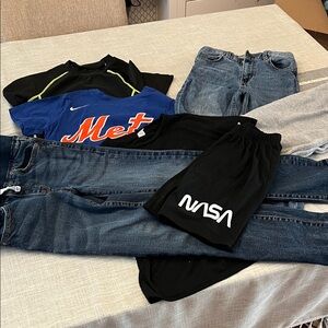 Blue Mets T-Shirt and NASA Shorts Set